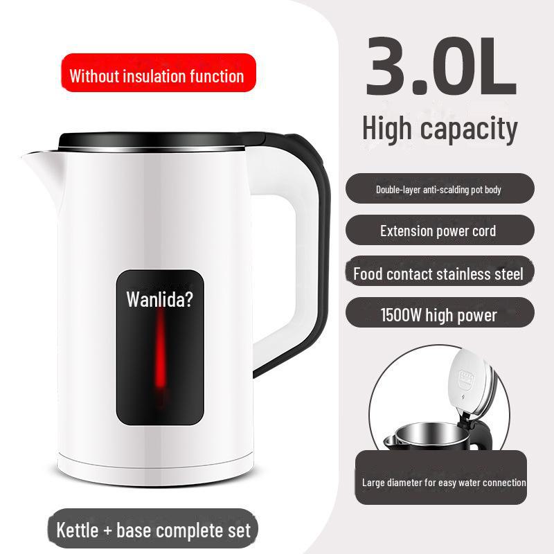 

Электрический чайник емкостью 2,5 л, с автоматическим отключением и изоляцией для студенческих общежитий