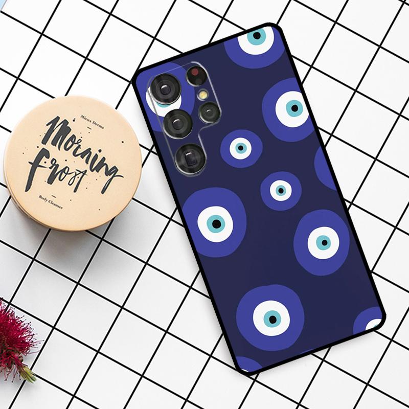 Big Eyes Cartoon Pattern Case For Samsung Galaxy S25 Ultra S23 S22 S21 S20 S24 Ultra S9 S10 Plus S25 FE Phone Cover