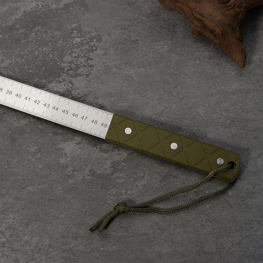 Stainless 50cm 20in Straight Ruler Thickened Measurement Tool Car Mount Self Defense Ruler Inch MM Double Sided Scale