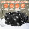 Air Conditioner Cover 3 Layer Window AC Protection Cover Waterproof Windproof Black Window AC Cover for Winter Outdoor Protector