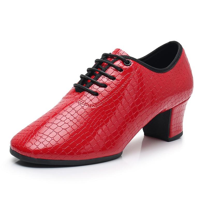 Women Modern Dance Shoes Girls Latin Waltz Salsa Beginner Practice Dance Shoes PU Leather Dance Shoes Heeled 5CM