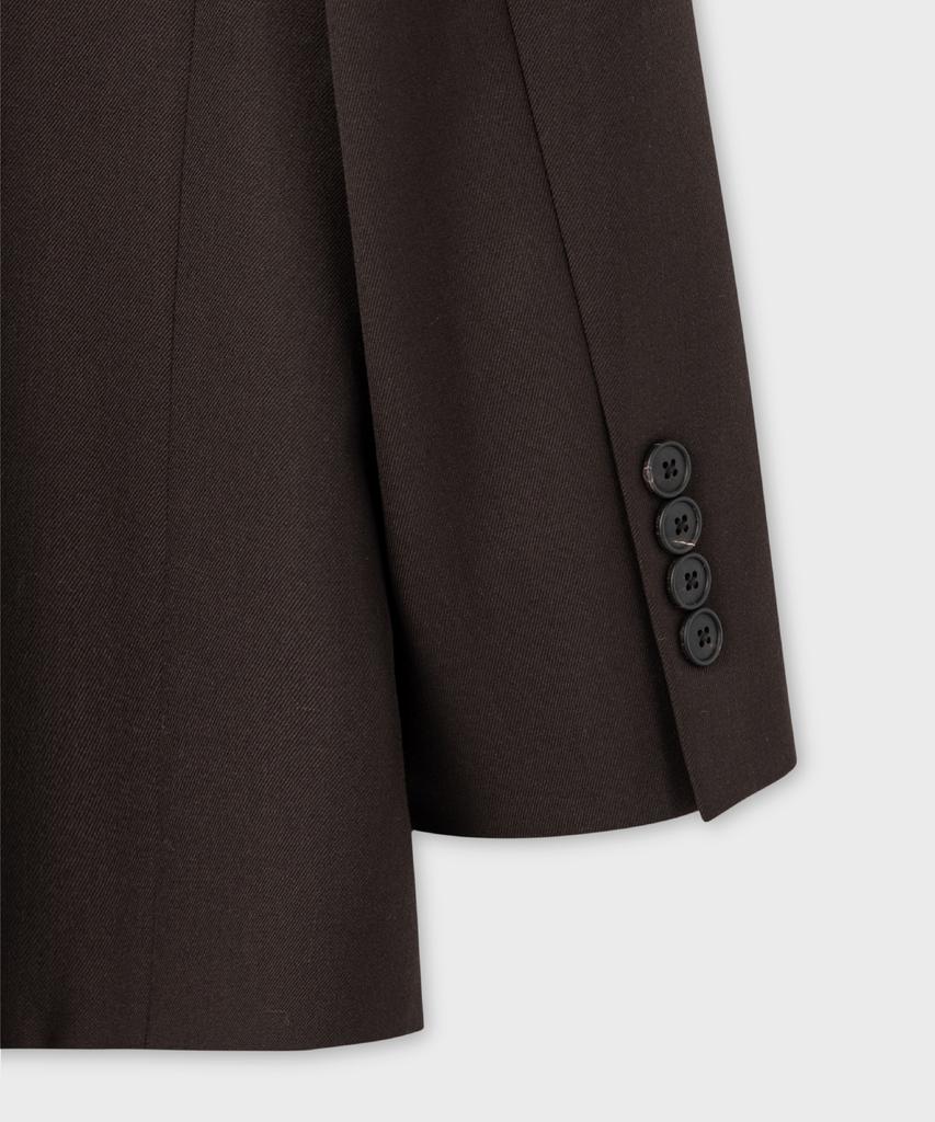 Nonblank Semi-Oversized Fit Blazer_Dark Brown