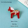 Colorful 2026 Year of the Horse Metal Brooch - Little Horse Pin Badge for Clothing Accessories