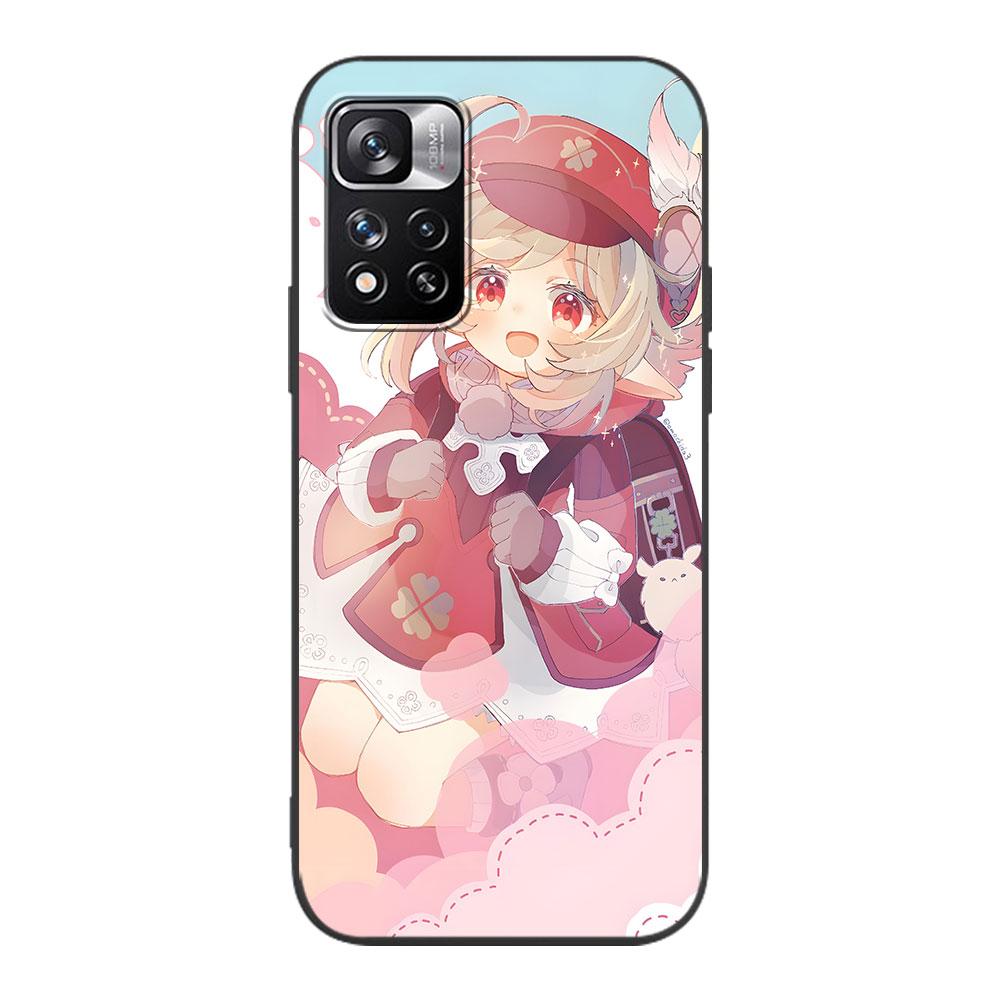 

Klee Genshin Impact Case for Xiaomi Redmi 10A 10C 9C 12C 9A 9i 10 12 9 Prime 9T K40 Pro Black Soft TPU Mobile Phone Bag Cover Redmi K40 Pro