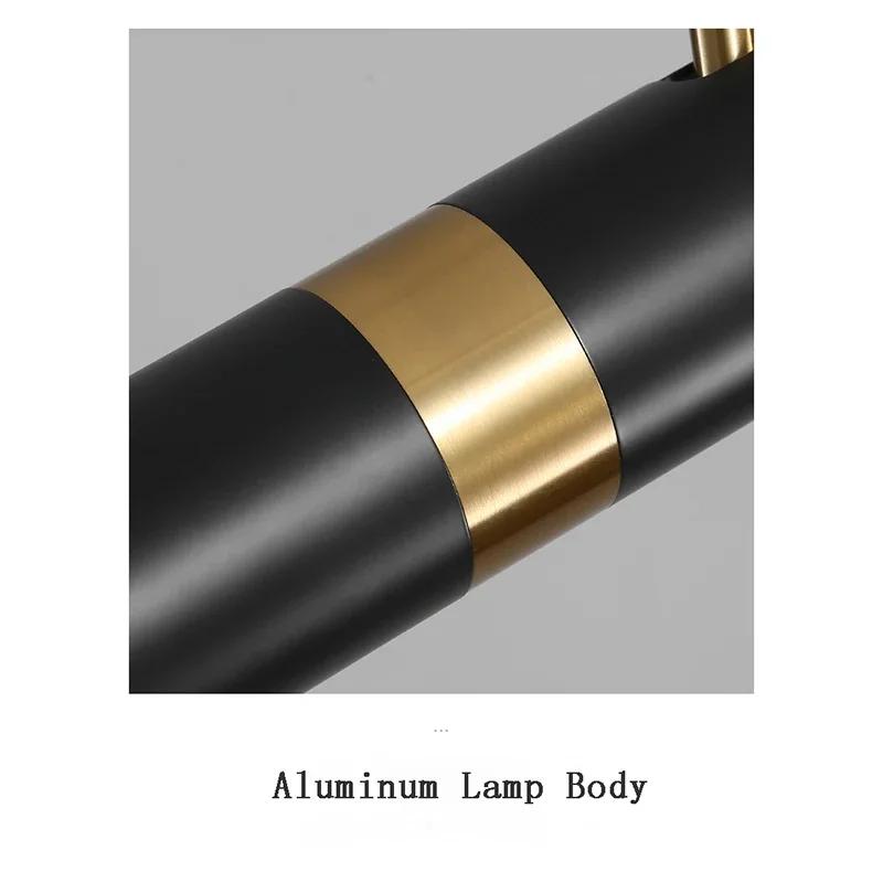Lamp Creative Led Pendant Light Single Head 5w Black Rotatable Angle Hanging Lamp Ceiling Downlights For Bedroom Bar Counter