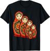 Matryoshka Doll Art Russian Nesting Dolls Graphic T-Shirt Casual Short Sleeve Cotton Tee