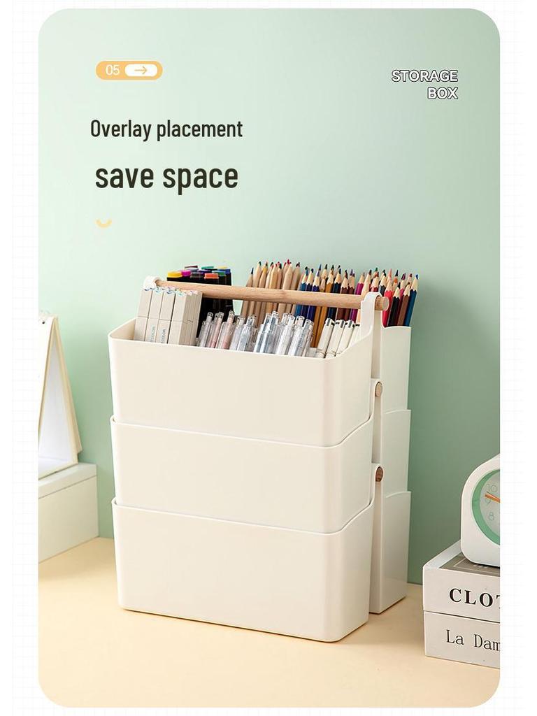 Organisateur de bureau étudiant portable pour papeterie, marqueurs, télécommande et soins de la peau