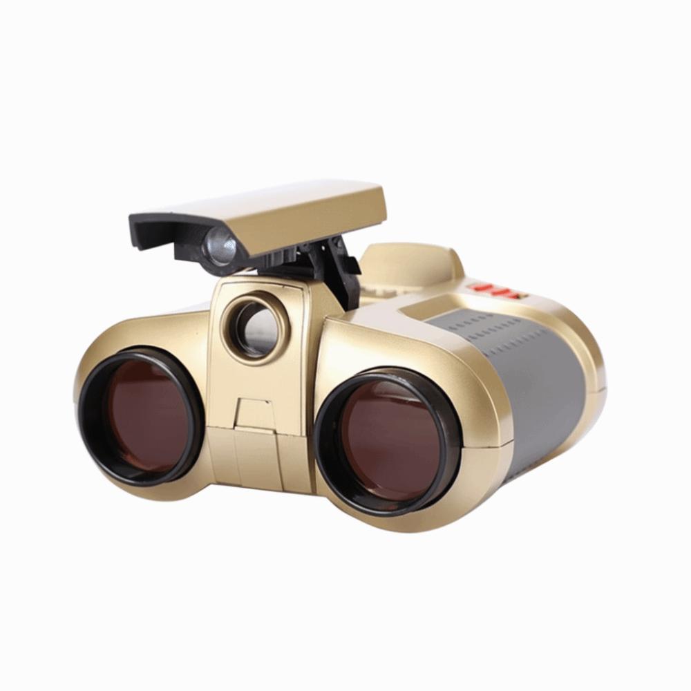 

Portable Binocular Telescope ABS 4x30 Magnification Night Vision Binoculars Red Coated Lens Pop-up Design Foldable Telescope