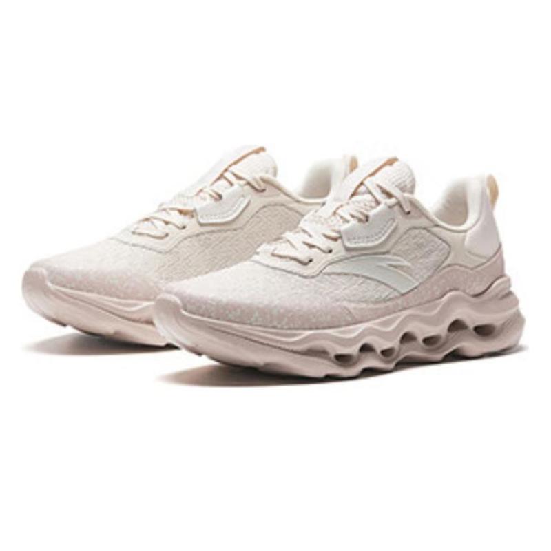 Anta Cushioning Anti-Slip And Wear-Resistant Low-Top Training Shoes Women's White Pink Sneakers
