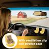 Doll Car Booster Seat with Vent Clip - Magnetic Display Stand for Mini Figures, Commute Travel Decor for Women Drivers