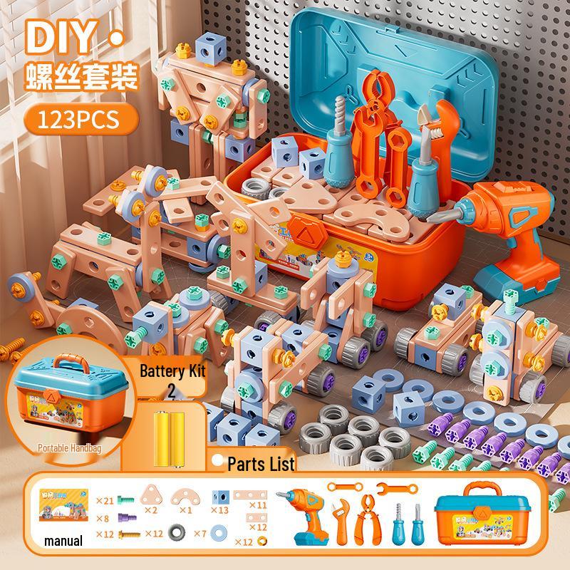 Children's Educational Electric Tool Box with Detachable Screwdriver for Hands-on Learning