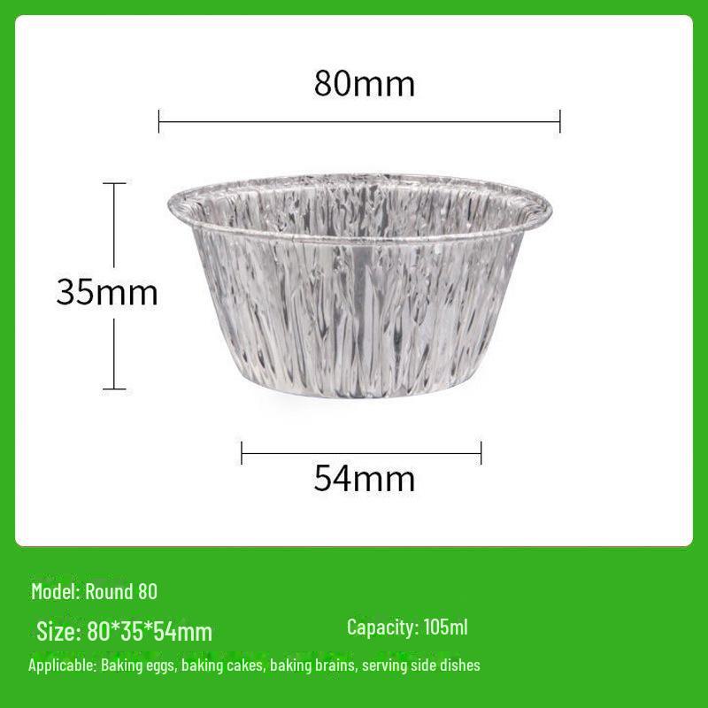Disposable Shrimp Egg Tart Tin Molds - Steamer Paper Cups for Steamed Cakes