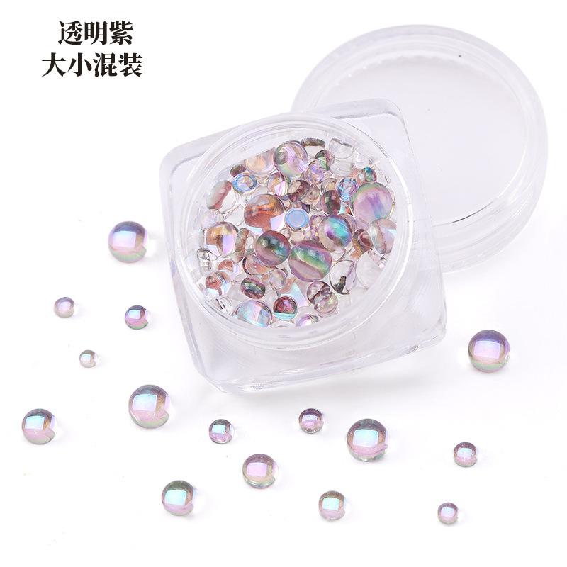 

Ювелирные изделия для нейл-арта Полукруглые с плоским дном Бриллиант Бусина русалки Стеклянный кристалл Прозрачная бусина Смешанная упаковка