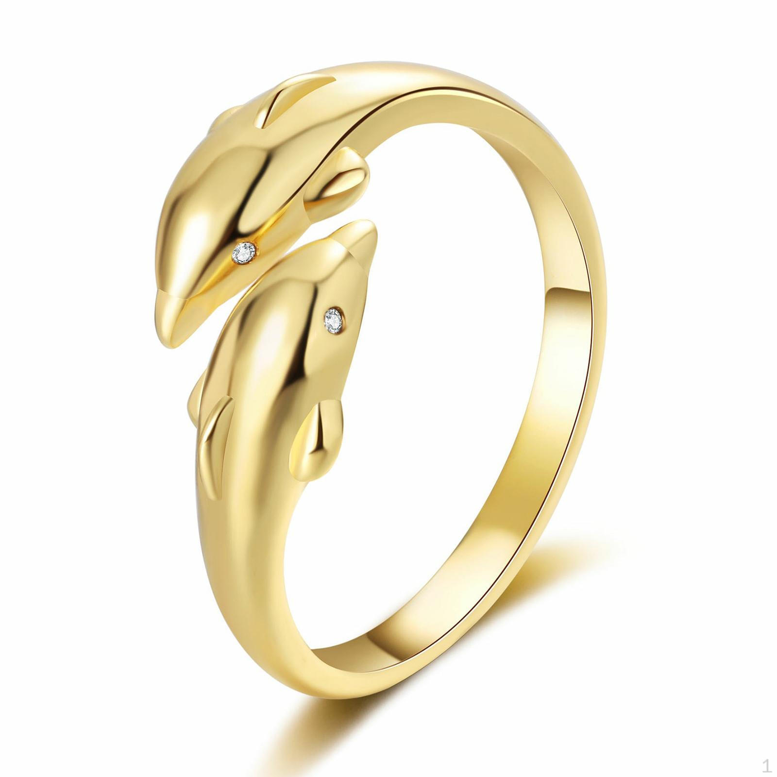 

Двойные кольца с дельфинами Love, ювелирные аксессуары, кольцо с изображением животных, романтическое открытое заявление для