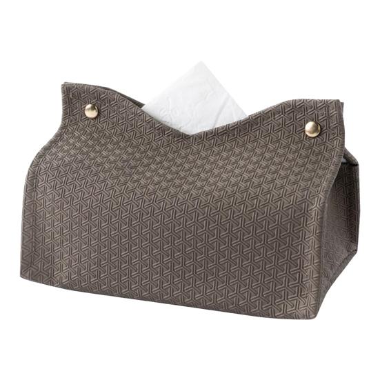Tissue Box PU Leather Tissue Holder Smooth Dispensing Decorative Paper Towel Case Simple Style Organizer for Home Office Desktop