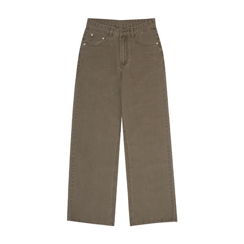 

ДЖИАМУ Унисекс Мешковатые Четырехцветные Джинсы Широкие Штанины: Свободные, драпирующиеся повседневные брюки для всех гендеров (Весна лето) M