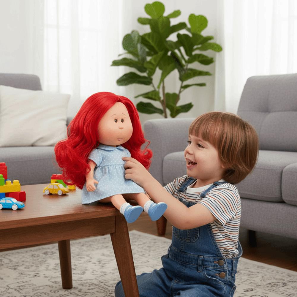 Curly Hair Mia Potato Dolls Dress Up Action Figure Body Fashion 24cm Bean Eye Vinyl Doll  DIY Toys