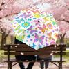 1PC Butterflies Flowers Umbrella-8-Rib Reinforced Portable Folding Travel Suitable for All Seasons Outdoor Daily Use  -J0375