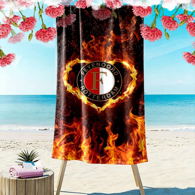 Toalla de Playa Estampada Feyenoord, Toalla Grande Suave de Secado Rápido para Playa, Camping, Natación