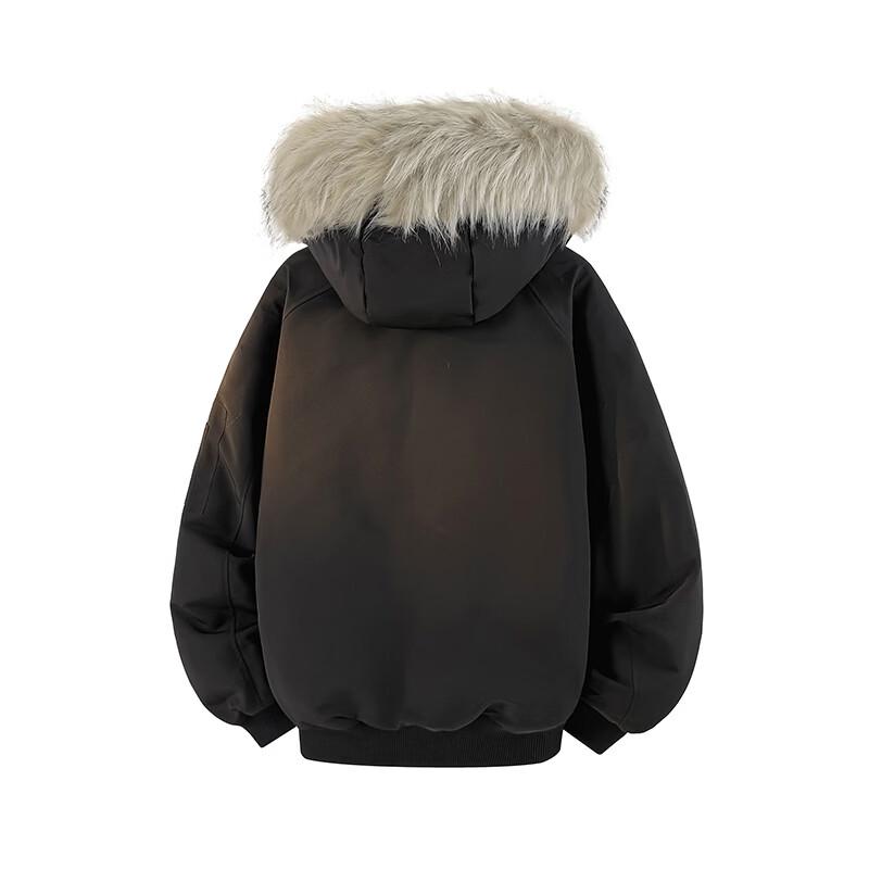 VUUG Men's American Style Faux Fur Hooded Thick Padded Jacket