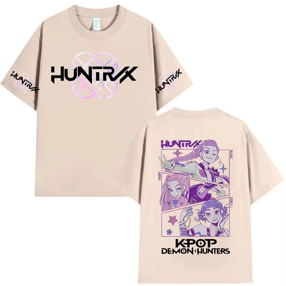 Limited K-pop Demon Hunters 2025 Film Graphic T Shirt Men's Women Aesthetic Fashion Retro Cotton Short Sleeve T-shirt Streetwear
