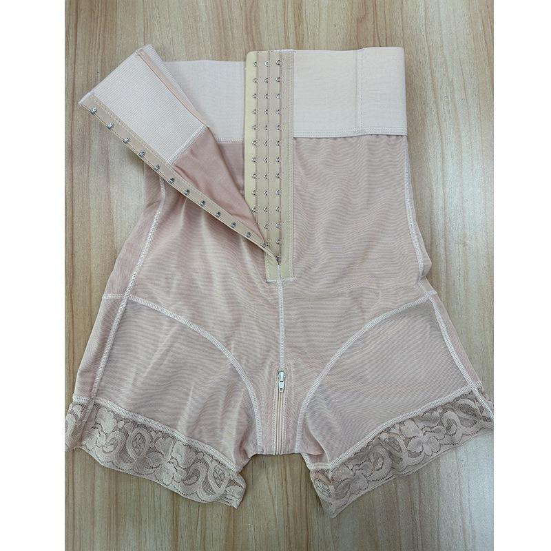Women S One Piece High Waist Tummy Control Butt Lifter Shapewear Pants With 3 Row Buttons Crotch Zipper Plus Size