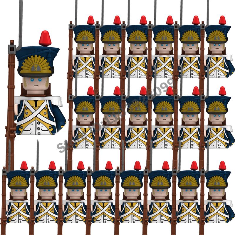 Medieval Military Building Blocks Napoleonic Wars Castle Knight Soldier Figures Weapons Guns British French Marshal Infantry Toy