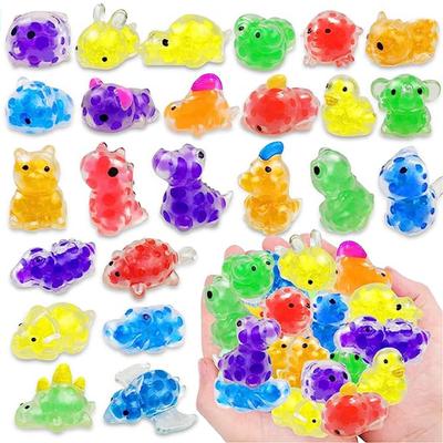 Mini Djur Squishies - Små Fidget Stressbollar Bulkförpackning för Festgåvor, Klassrumspriser och Sensorisk Lek
