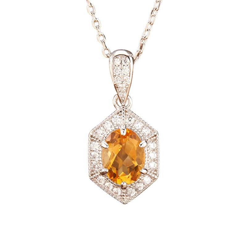 Womens Gemstone Pendant Necklace Chain Fashion Jewelry