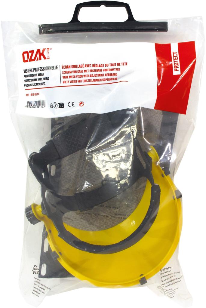 JARDIN PRATIQUE Visière de protection réglable - Écran grillagé relevable