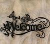 Cross-Border Ferrous Metal Welcome Sign - Creative Wrought Iron Wall Decor for Garden or Home