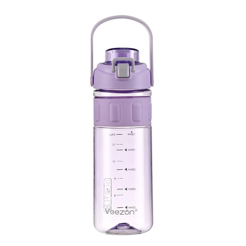 730ml Leak-Proof Plastic Water Bottle With Handle Adults Outdoor Gym Office Use