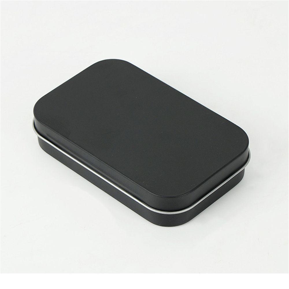 Tin Coin Organizer Black Key Organizer Metal Empty Box Black Storage Box Candy Box Card Case