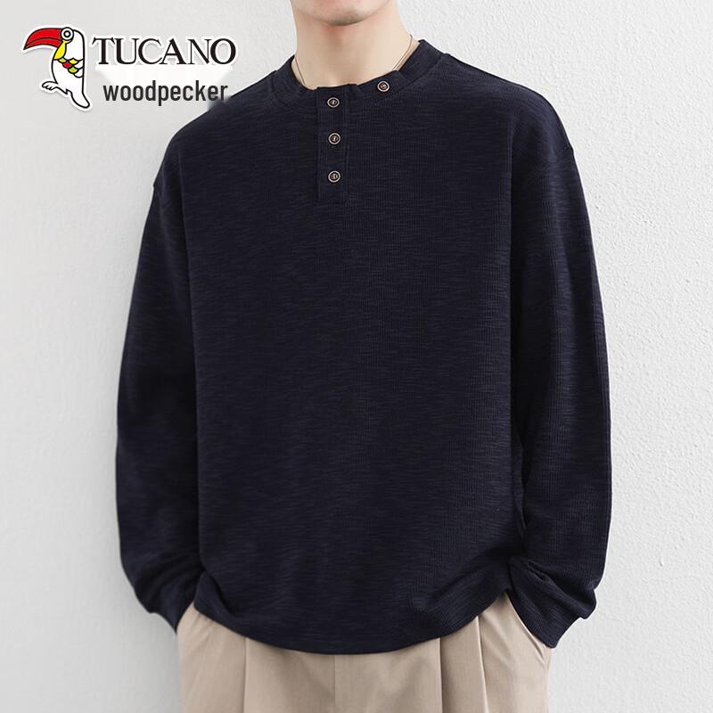 TUCANO Men s American Retro Henley Long Sleeve Tee 3XL