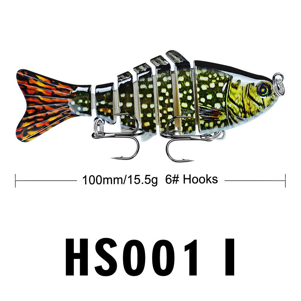 10cmLure Fishing Bait Plastic Hard Bait15.5gwith Packaging7Multi-Section Fish Imitation Bait HS001