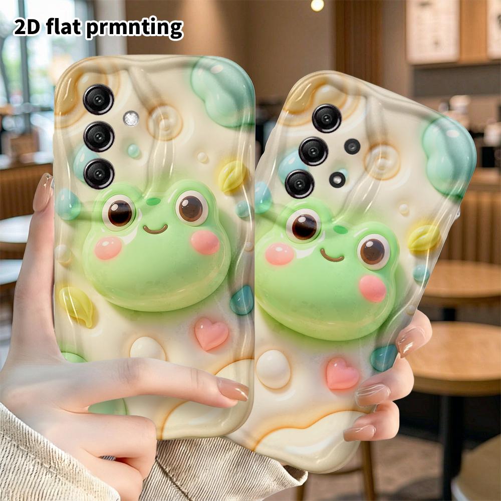 Phone Case: 2D Flat Design Suitable for Samsung Galaxy A34 A35 M05 M06 S20 S22 S21 FE Plus 5G Protective Case, Little Frog, Perfect Christmas and Hall