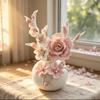 Hochwertige, exquisite Keramik handgefertigte Blume konservierte Blume Schreibtischdekorationen für den Innenbereich