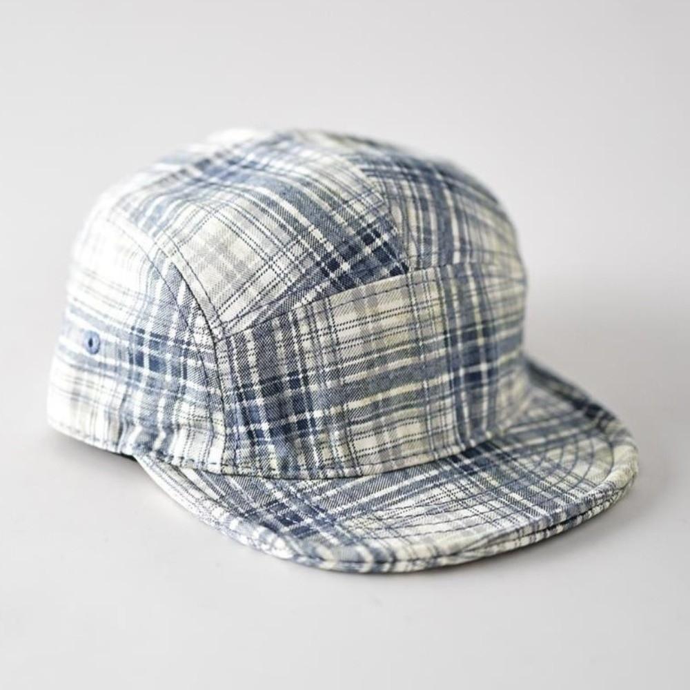 Adjustable Peaked Caps Retro Plaid Sunshade Hats Fashionable Baseball Hats  Women