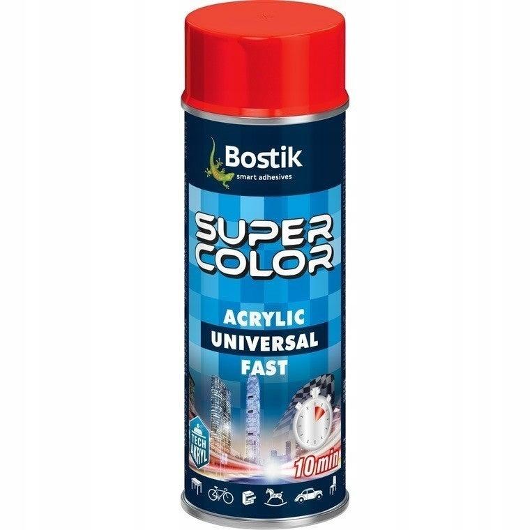 Bostik Super Color Acrylic Fast Spray Lakier Akrylowy Czerwony 400 Ml