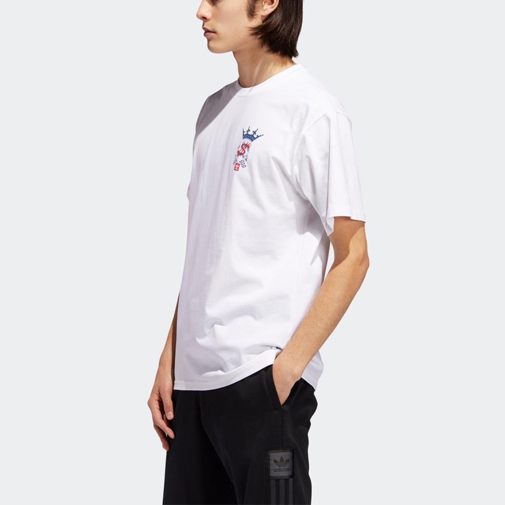 Adidas Originals Wehaultee Skateboard Print Sports Crew Neck Short Sleeve T-Shirt Men Tops White EC7294