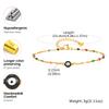 Vnox Vintage Evil Eye Anklets For Women,Religious Metal Enamel Beads Chain Bracelets Ankle Chain, Adjustable Steel Foot Jewelry