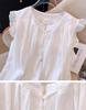 Plus Size Flutter Sleeve French Ruffle Doll Shirt - Women's Summer Loose & Slimming Top