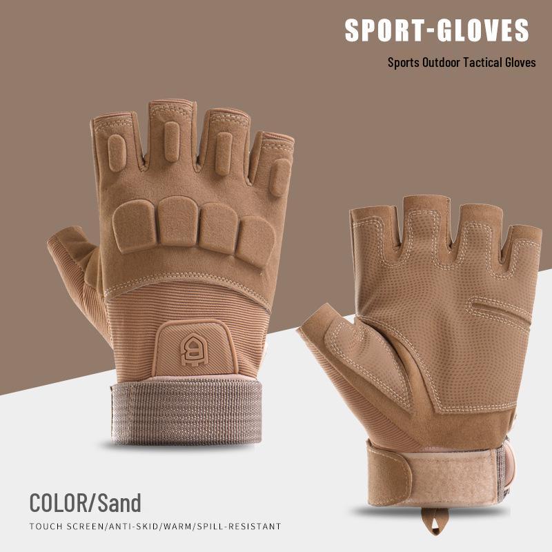 Men s Breathable Tactical Half-Finger Gloves - Wear-Resistant, Spring Outdoor Sports.