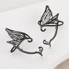 Silver Plated Metal Elf Ear Cuffs Butterfly Ear Clips for Women Stainless Steel Fairy Clip Earrings Wedding Girls Jewelry Gifts