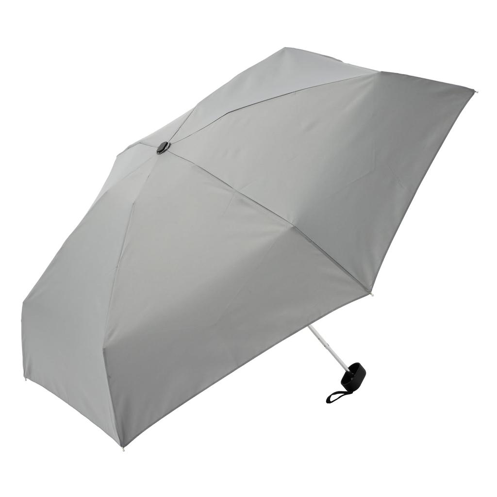 Flat Mini Easy to Open and Solid and LIEBEN-0205 Umbrella, 50cm, Foldable, Lightweight, Slim, Close, Color, Unisex, Men's Women's (Gray)