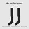 Renaissance Women's Thigh-High Slouch Socks - Boneless, Solid Color, Versatile Cotton for Autumn & Winter