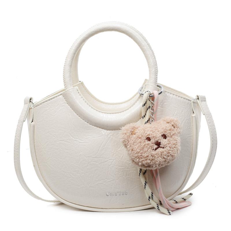 Spring and Summer High-value Small Fresh Cream Wind Portable Bucket Bag Women's Versatile Foreign Style Daily Leisure Commuting Messenger Bag