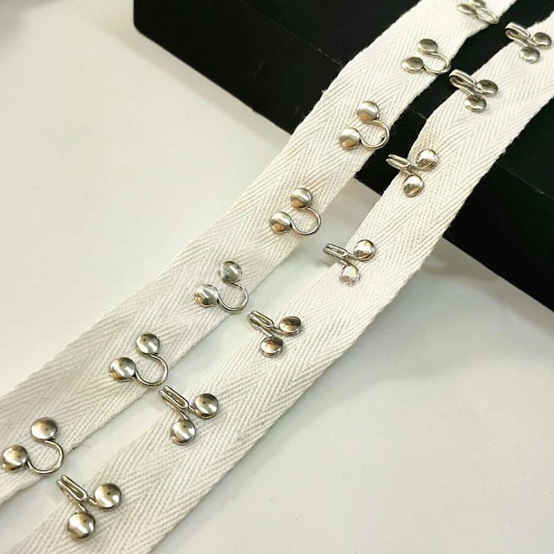2 metry 4 cm široká Černá Bílá Bavlněný popruh Očko Kovová přezka Ořezávání Oděvy pro kutily Bytový textil Doplňky šití