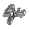 Silver Hot and Cold Water Mixer Bathroom Brass Bathtub Tap Household Dual Control Shower Faucet
