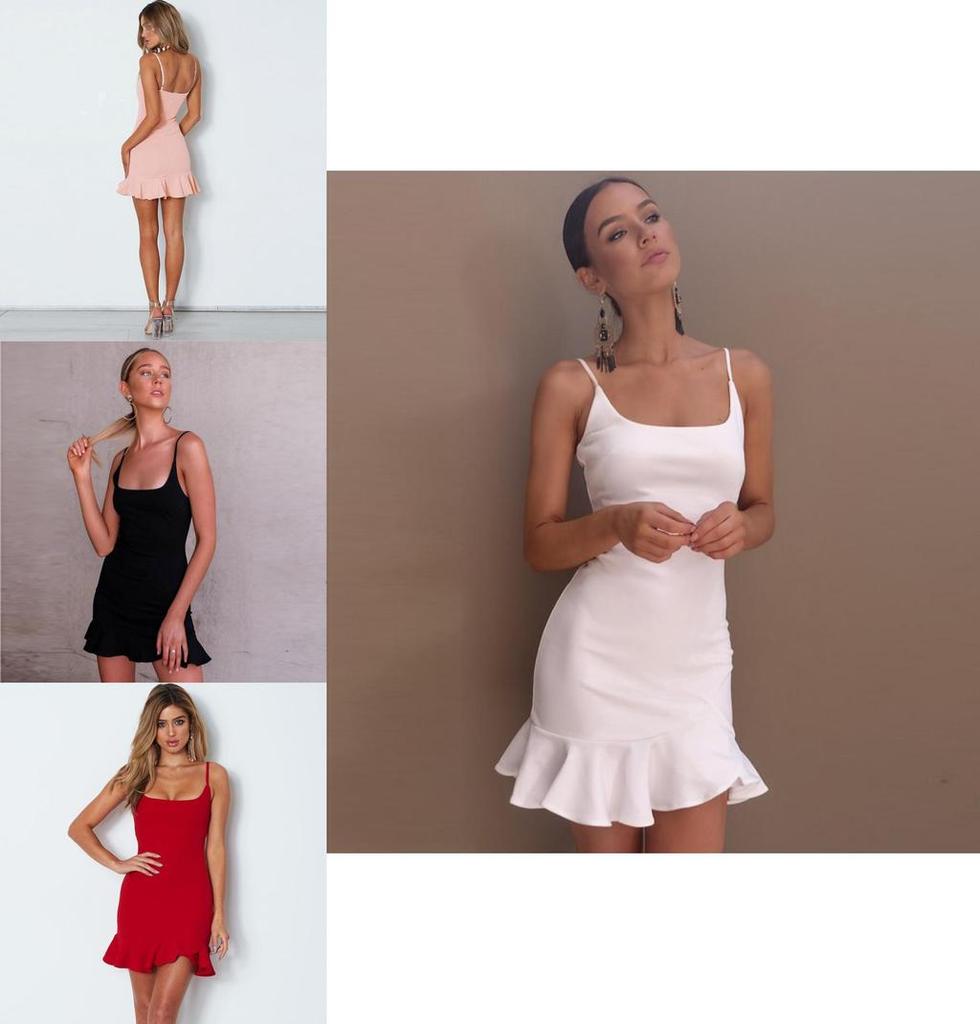 Stylish Women Fashion Mini Pleated Sling Dress Skirt Sleeveless Cocktail Dress